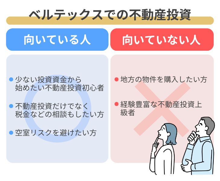 ベルテックスでの不動産投資が向いている人・向いていない人