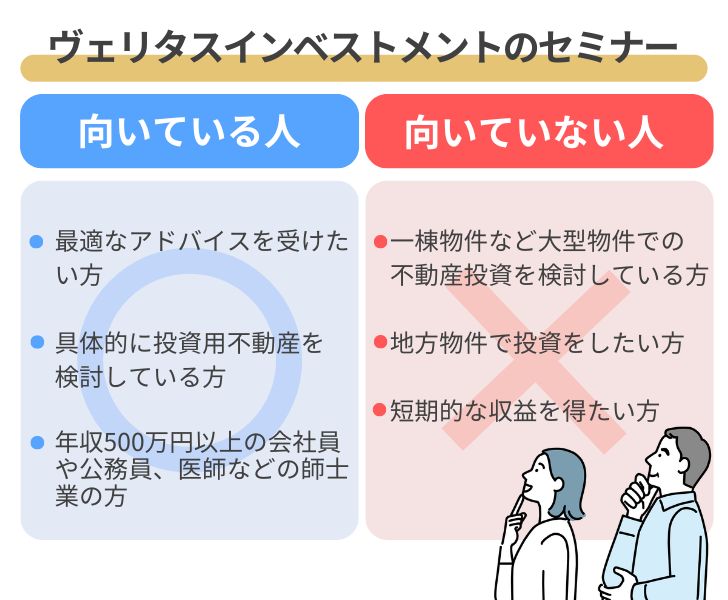 ヴェリタスインベストメントのセミナーが向いている人・向いていない人