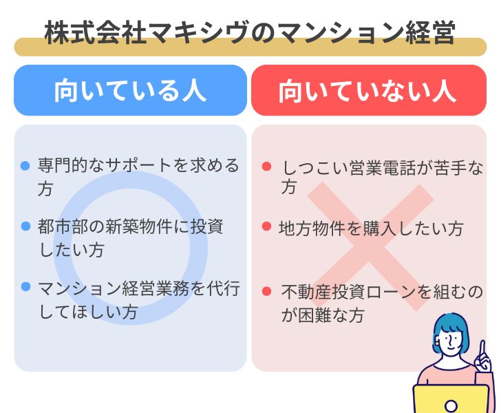 マキシヴでのマンション経営が向いている人・向いていない人