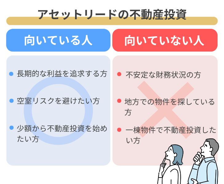 アセットリードの不動産投資が向いている人・向いていない人