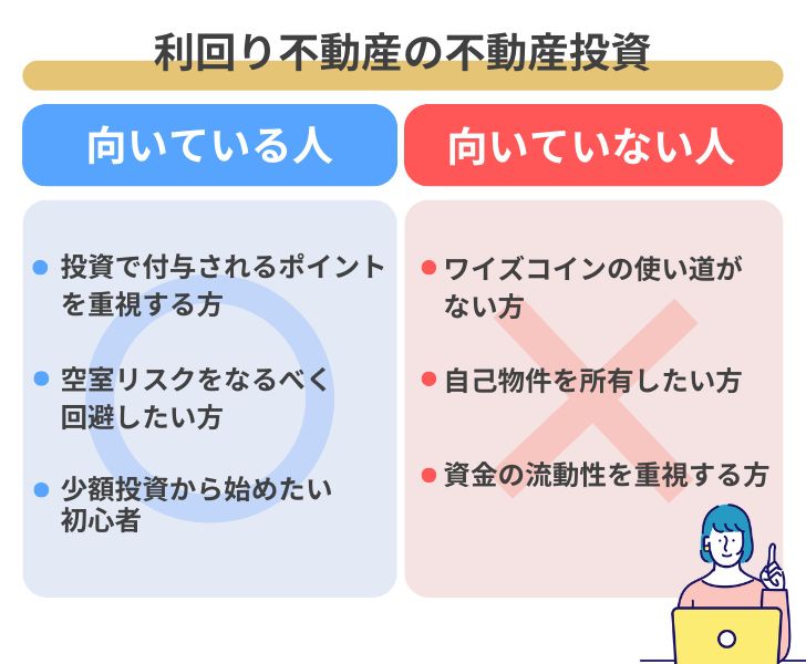 利回り不動産の利用が向いている人・向いていない人